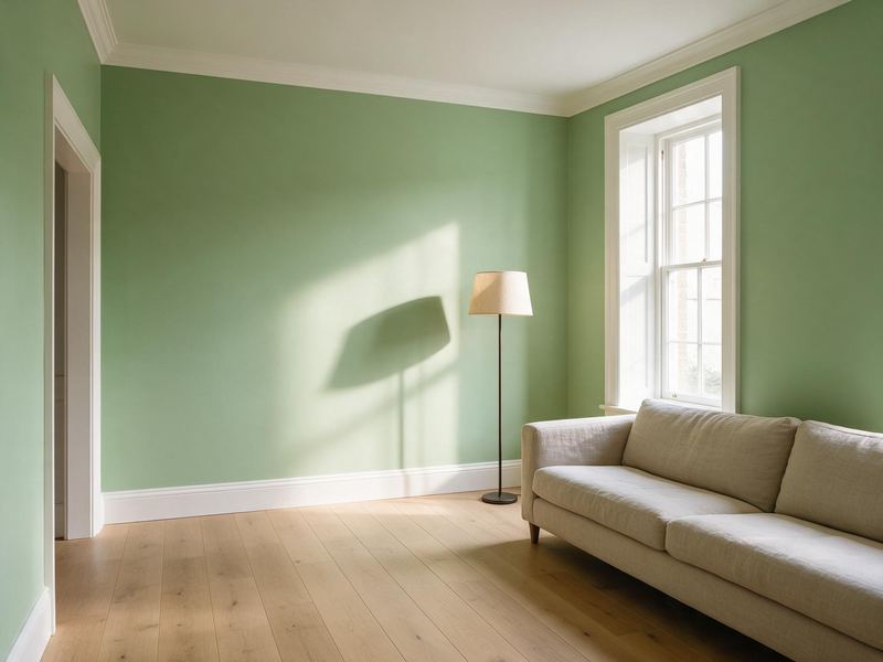 Sage living room — interior painting project